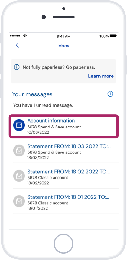 Tap the statement you want. Tap the statement you want.