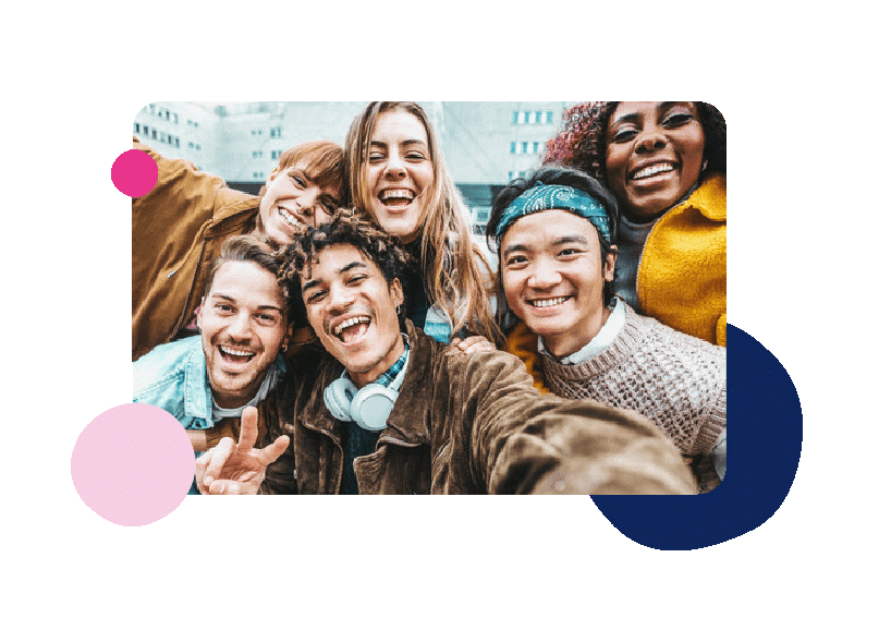 Student group selfie