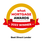 2023 Best direct lender winners logo What Mortgage Awards 2023 best direct lender.