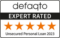 Defaqto 2023 logo with 5-star rating